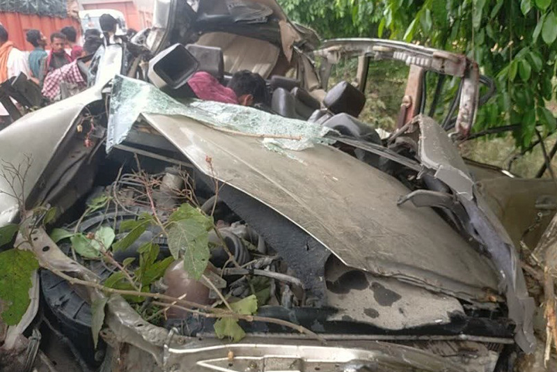 भारतमा कार दुर्घटना हुँदा नेपालगन्जका ६ जनाको मृत्यु