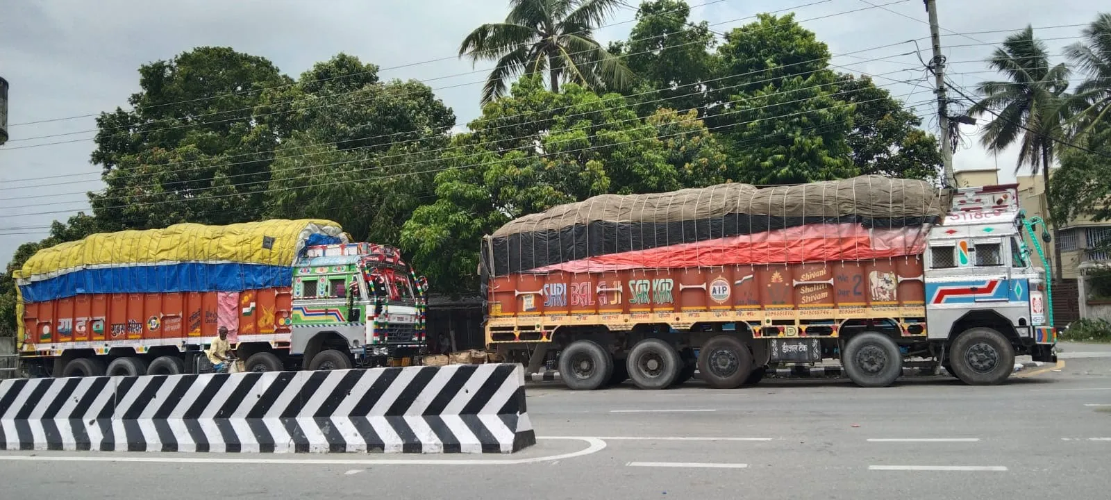 सुपारी बोकेका आठ भारतीय ट्रक प्रहरीको नियन्त्रणमा